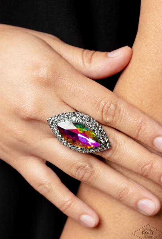 Jaw-Dropping Dazzle - Multi ♥ Ring