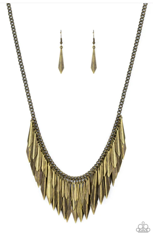 The Thrill-Seeker - Brass ♥ Necklace